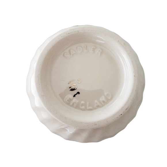 Vintage Sadler England Swirl Mini Creamer and Sugar Bowl With Fruit & Nu… - Picture 6 of 10